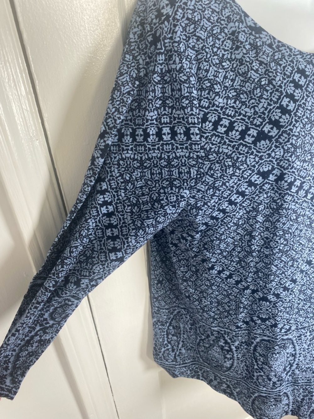 Lucky Brand NWT Blue Patterned Scoop Neck Tunic - Picture 4 of 6